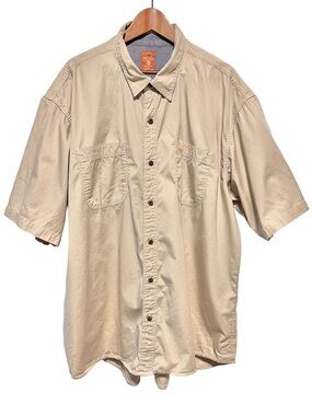 RedHead Beige Cotton Utility Camp Shirt Men’s 3XL Outdoor Workwear
